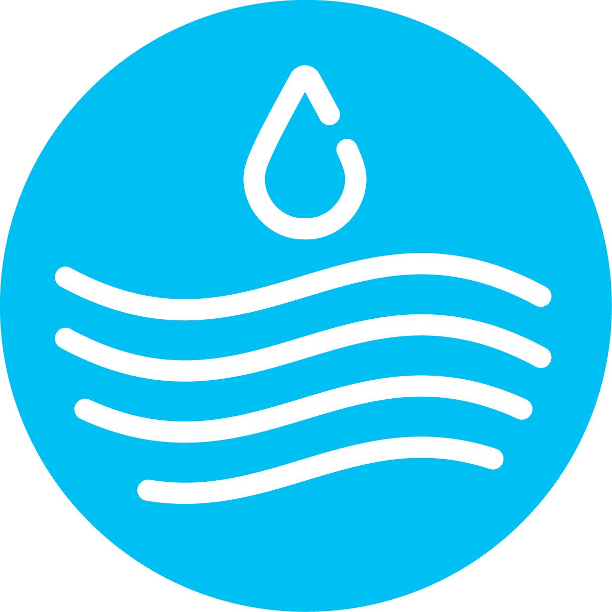 Icon image of water drop and waves