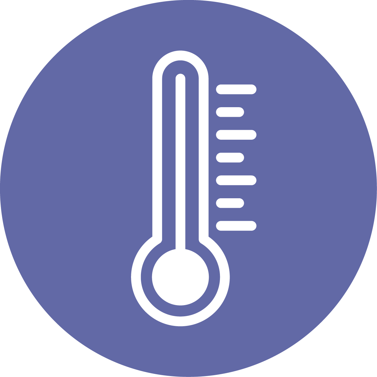 Icon image of a thermometer