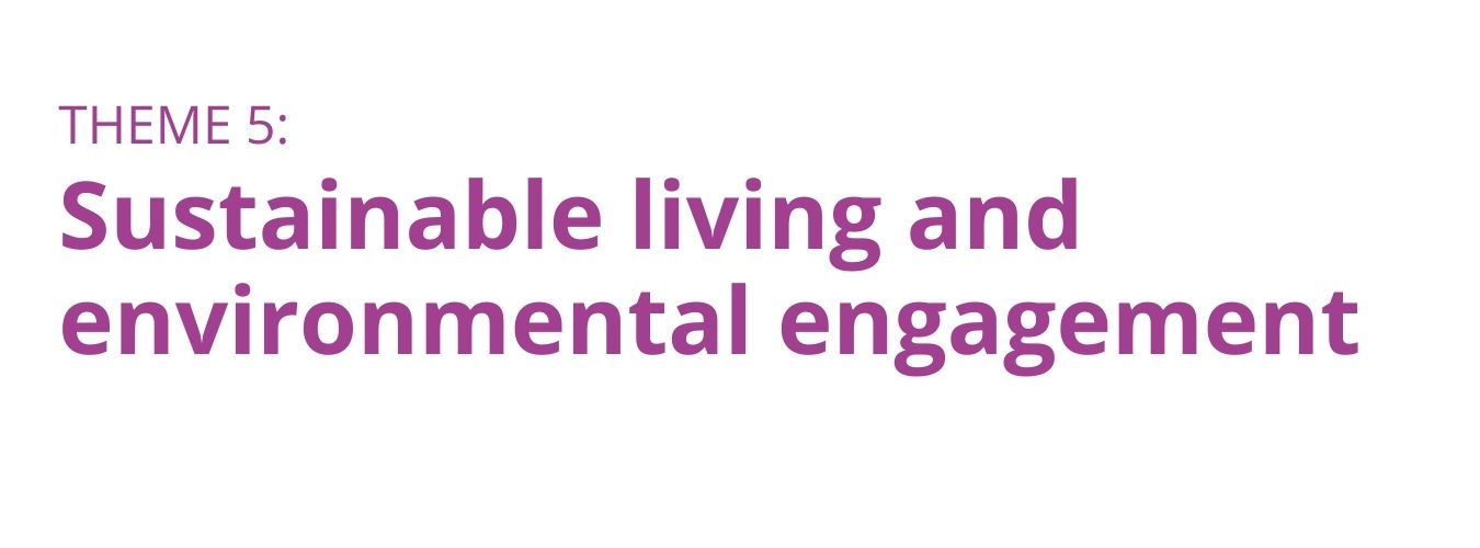 Theme 5: Sustainable living and environmental engagement