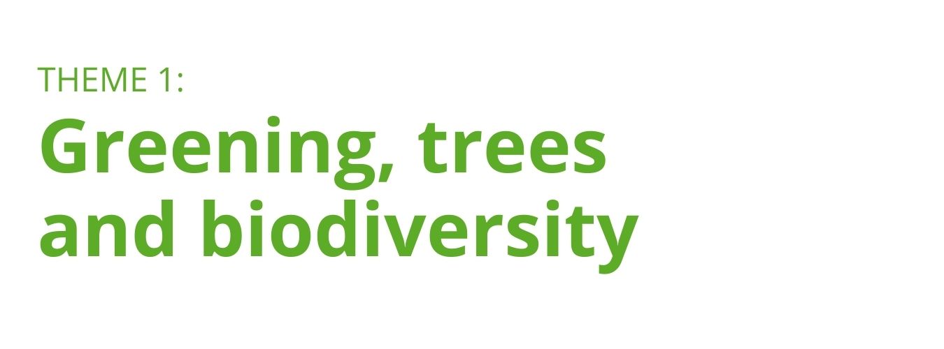 Theme 1: Greening, trees and biodiversity