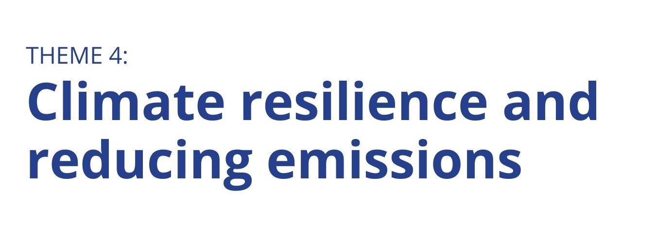 Theme 4: Climate resilience and reducing emissions