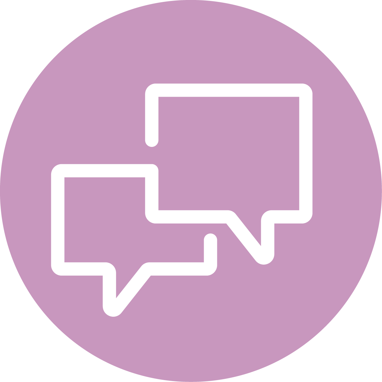 Icon image of two speech bubbles